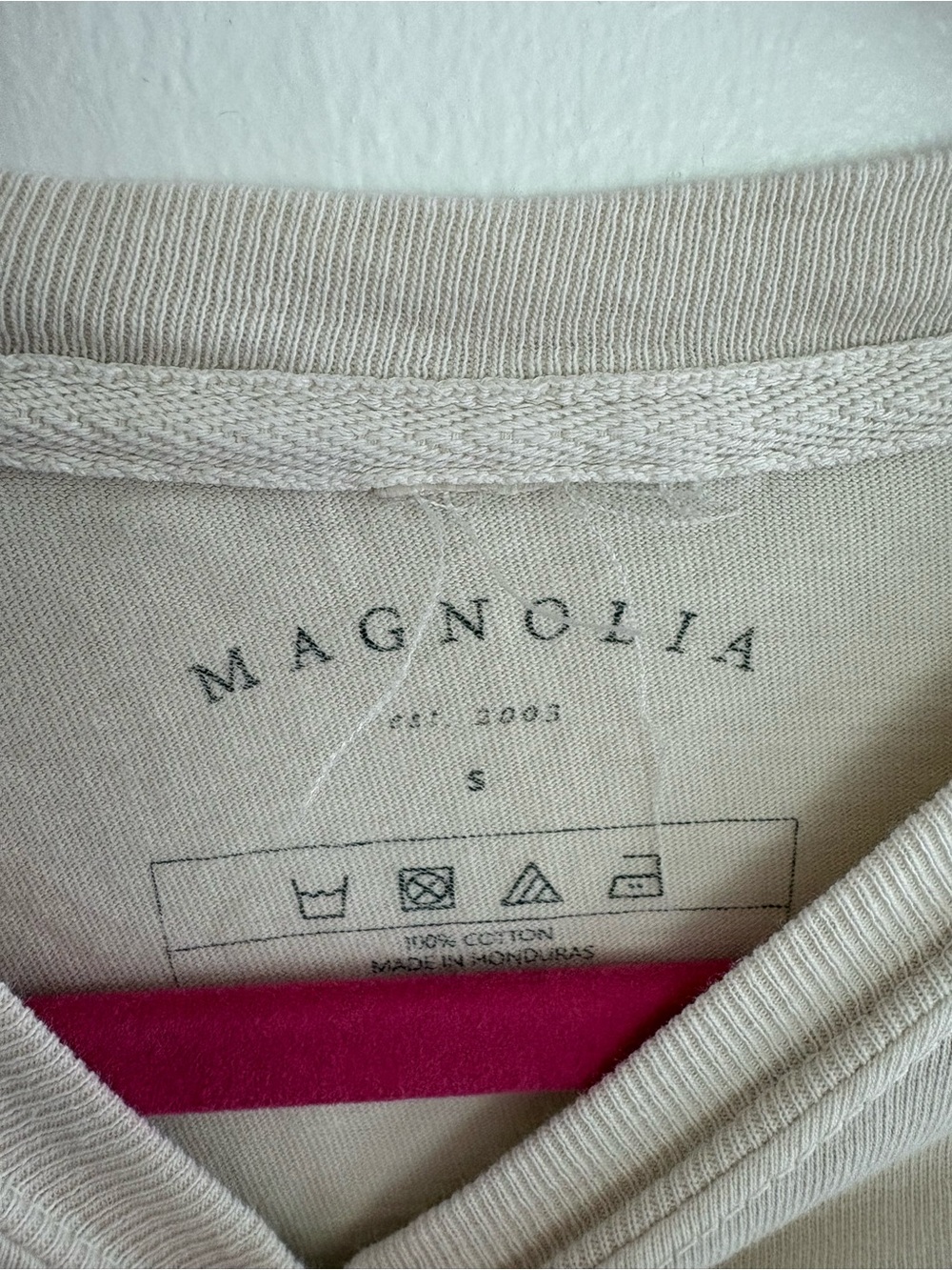 Magnolia Beige Tee with Black Print - Picture 3 of 4